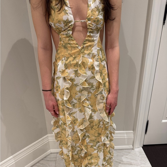 Peppermayo Dresses & Skirts - Floral Yellow and White Women's Dress